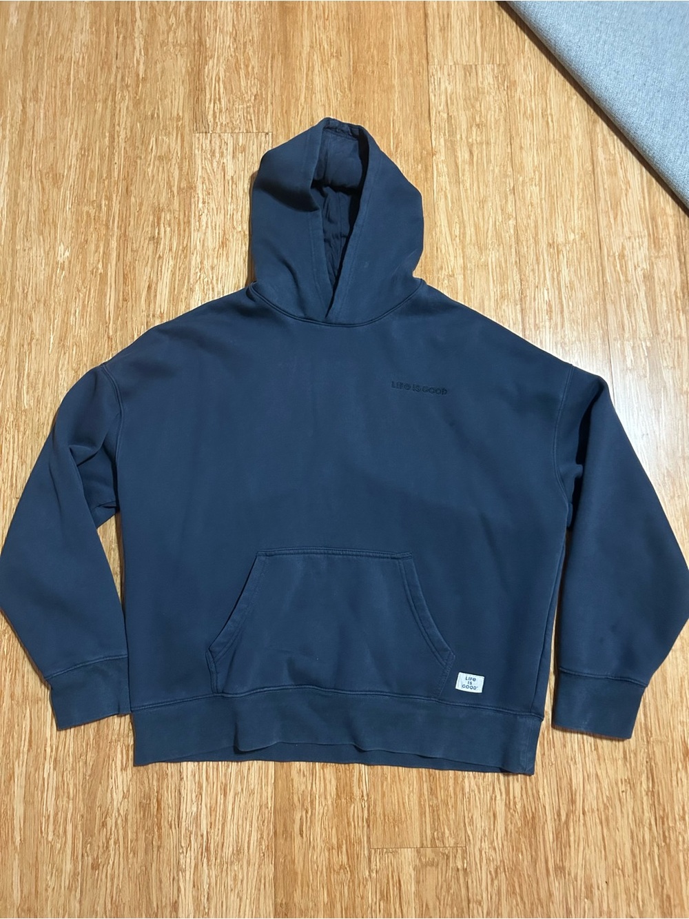 Life Is Good Pullover Hoodie Navy (Men’s Large)
